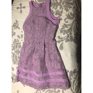 Lavender Adelyn Rae Fit and Flare Dress